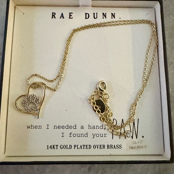14k Gold Plated Paw Pendant Necklace with CZ Embellishment, NEW, 16.2” Long - Picture 3 of 4